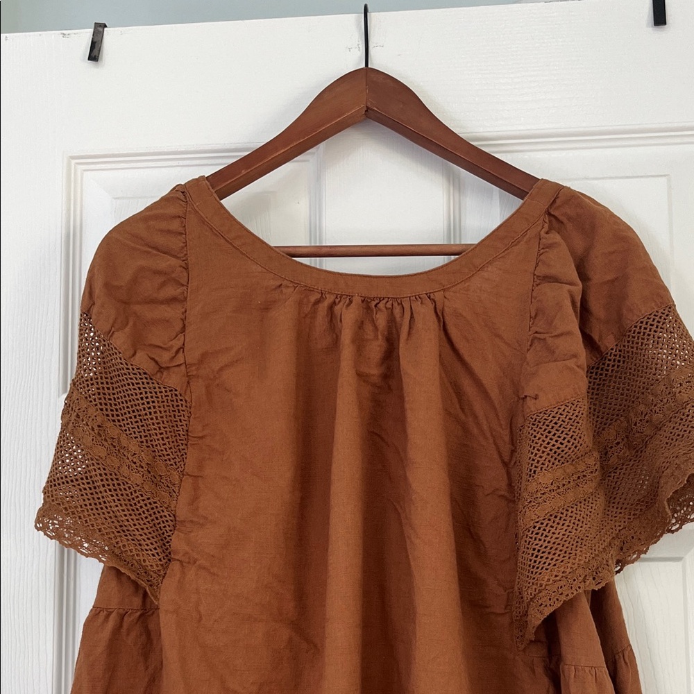 Old Navy Brown 100% cotton Mini Dress - Picture 2 of 5